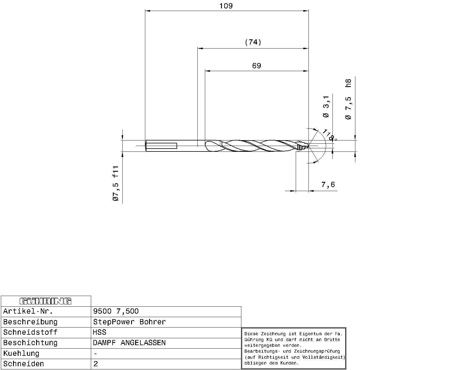 Guhring Step Power Drill HSS - Image 2