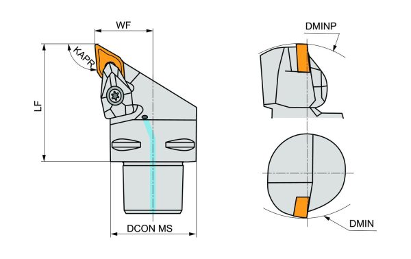 PRAMET C4-DDJNR-27055-15 Turning C holders Int & Ext - Image 2