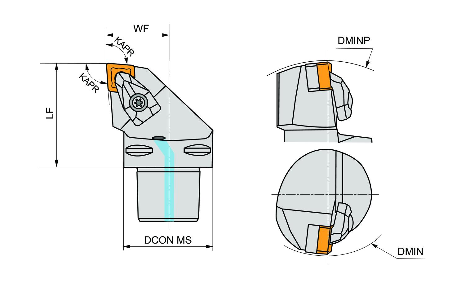 PRAMET C6-DCLNL-45065-16 Turning C holders Int & Ext - Image 2