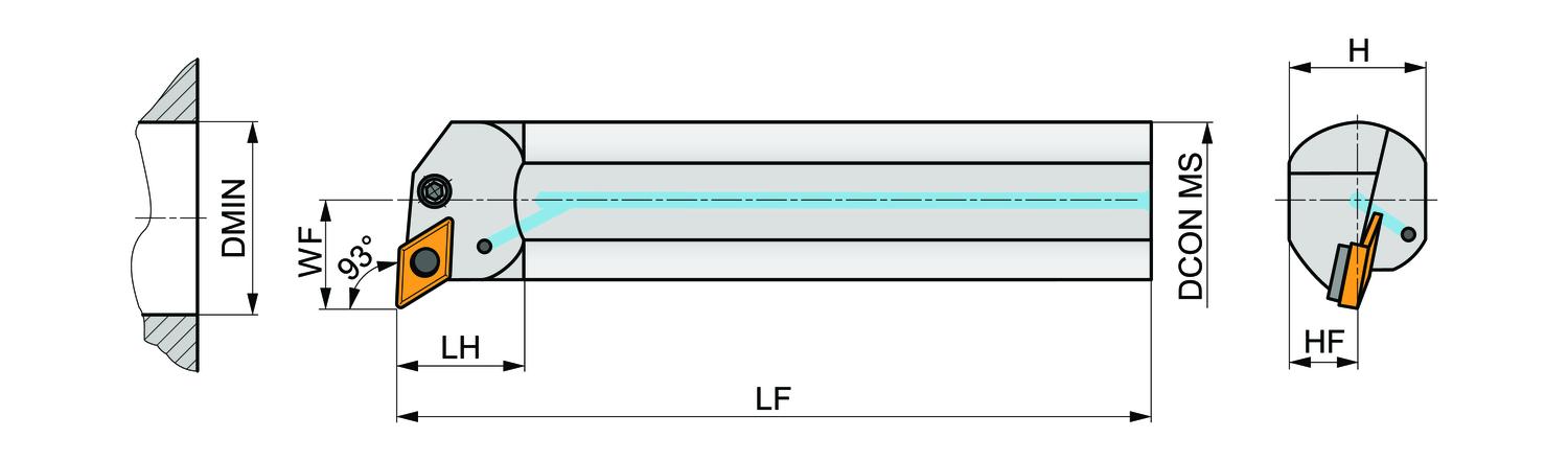 PRAMET A25R-PDUNL 11 Internal Boring Bar - Image 2