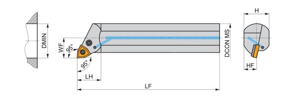 PRAMET A25R-PWLNL 0604 Internal Boring bar - Image 2