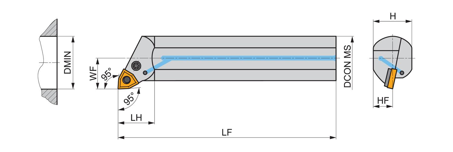 PRAMET A25R-PWLNR 0604 Internal Boring bar - Image 2