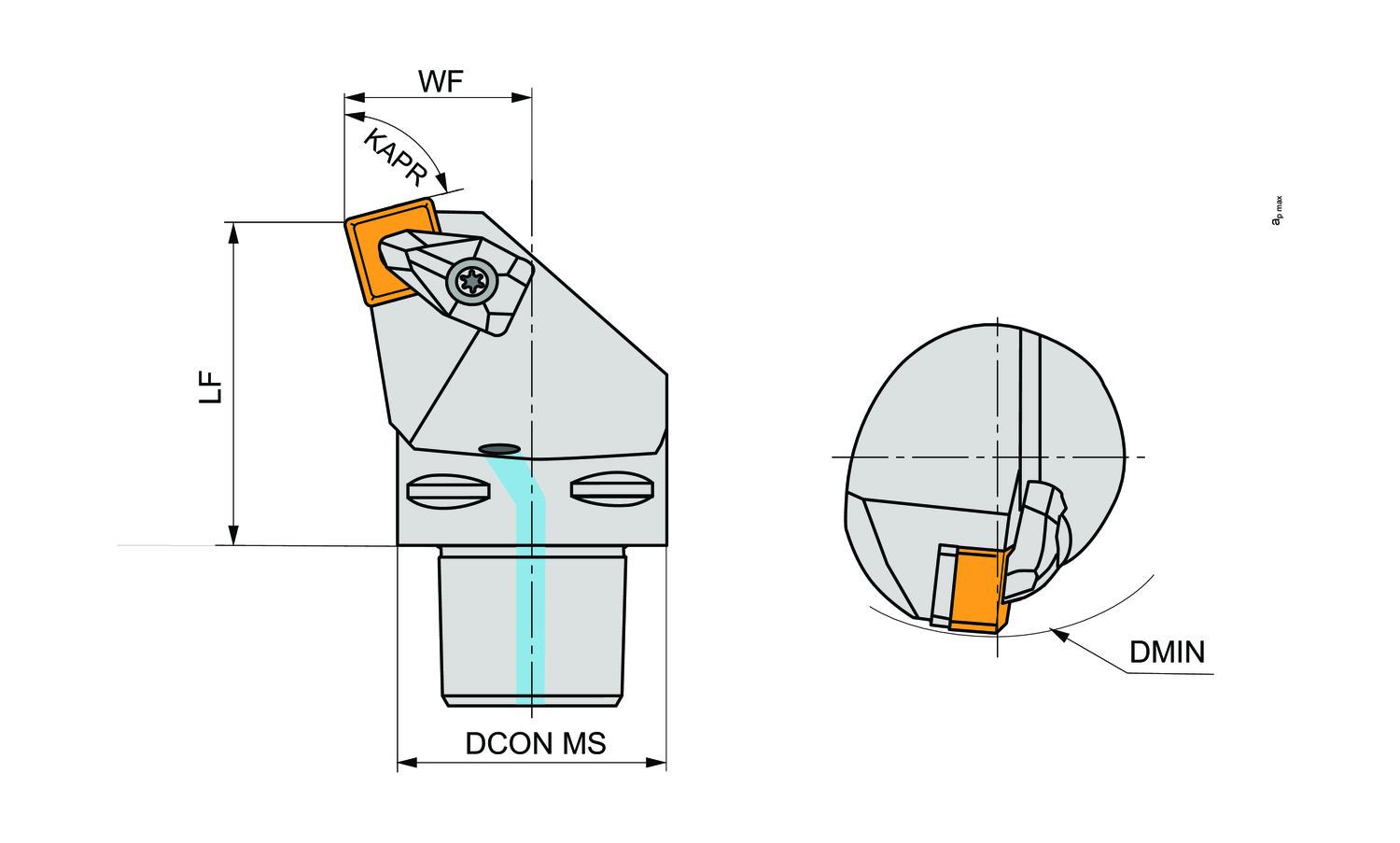 PRAMET C4-DSKNL-27050-12 Turning C holders Int & Ext - Image 2