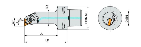 PRAMET C4-DTFNR-17090-16 Turning C holders Int & Ext - Image 2