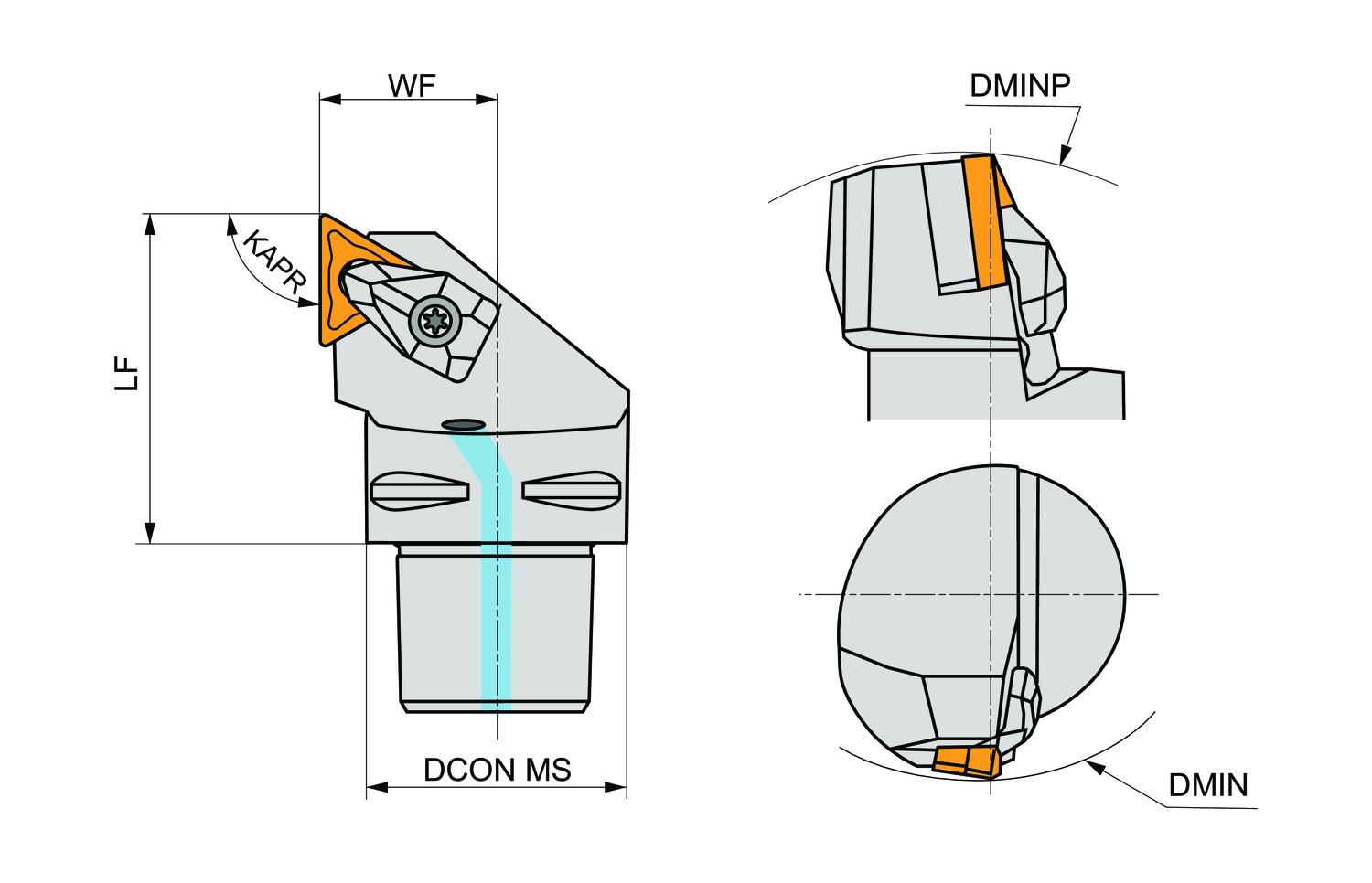 PRAMET C4-DTJNL-27050-16 Turning C holders Int & Ext - Image 2