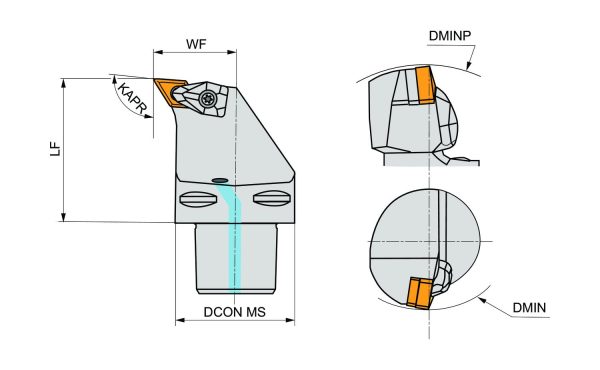 PRAMET C5-DDUNR-35060-15 Turning C holders Int & Ext - Image 2