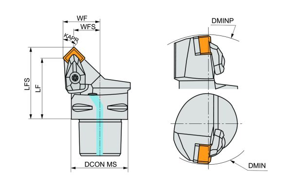 PRAMET C5-DSSNL-35052-12 Turning C holders Int & Ext - Image 2