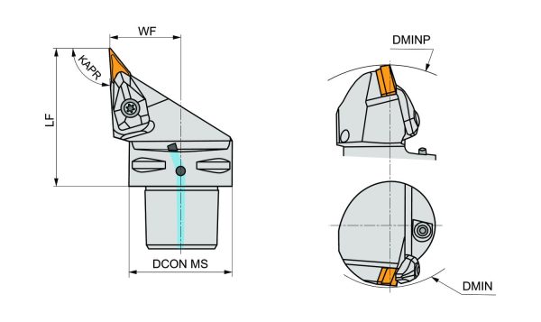 PRAMET C6-DVJNR-45065-16 Turning C holders Int & Ext - Image 2