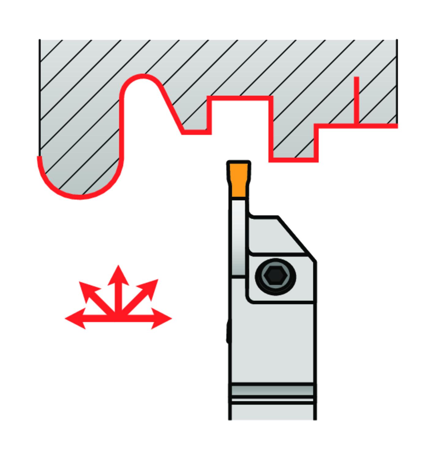 PRAMET GL1-S1212HFL-12-40 Turning holders for parting, grooving and copy turning - Image 4