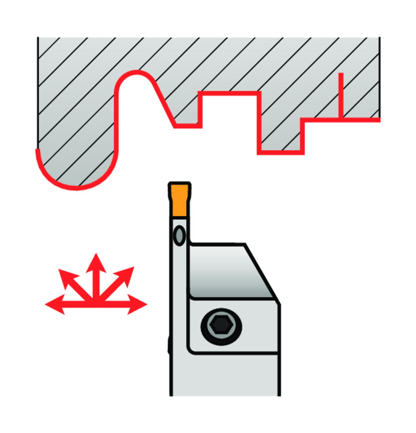 PRAMET GL4-A1616KFR-16-45 Turning holders for parting, grooving and copy turning - Image 4