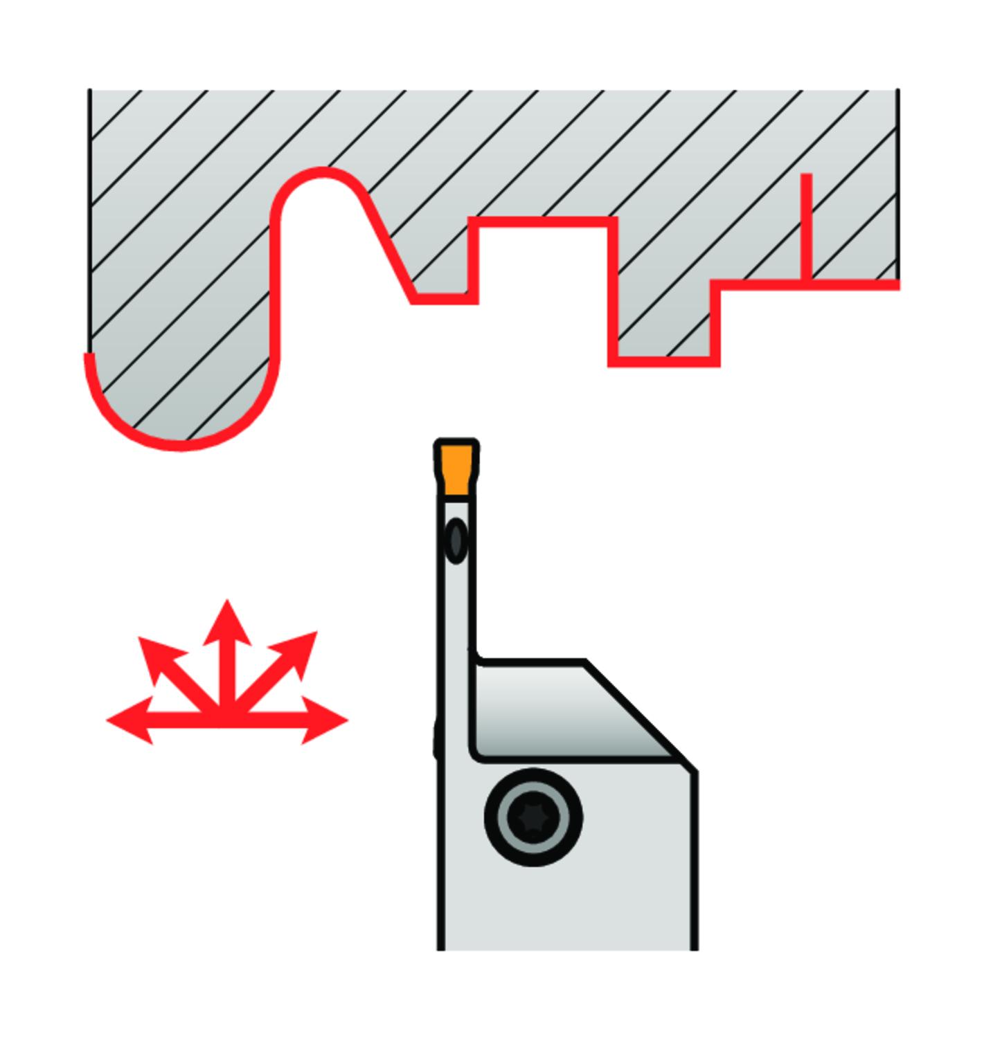 PRAMET GL6-A2525PFR-32-100 Turning holders for parting, grooving and copy turning - Image 4