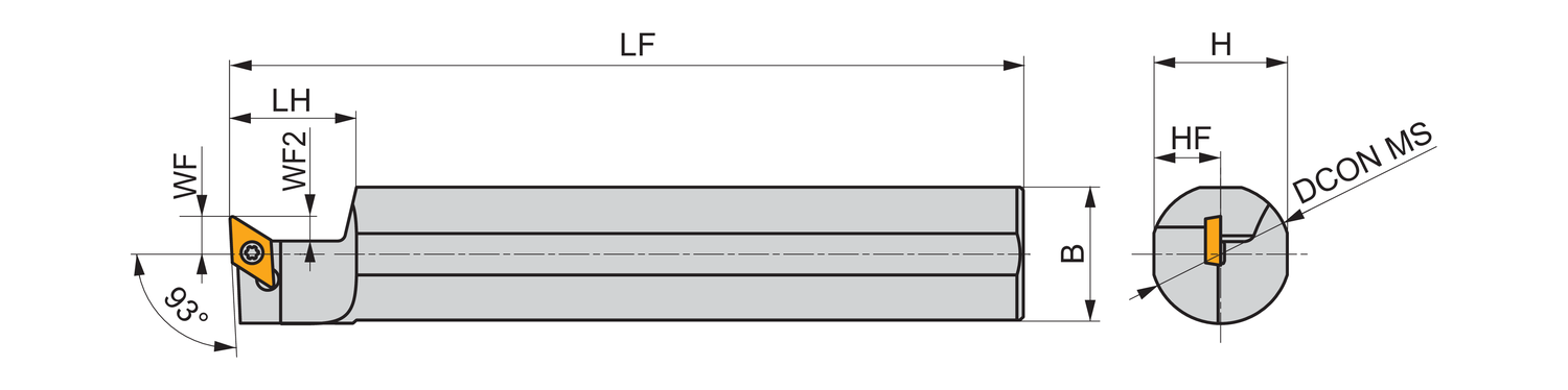 PRAMET S22K-SDUCL07-S Turning holders external - Image 2