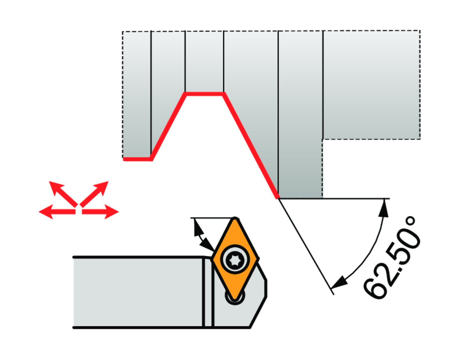 PRAMET SDXCR 1616 K 11-S Turning holders external - Image 4