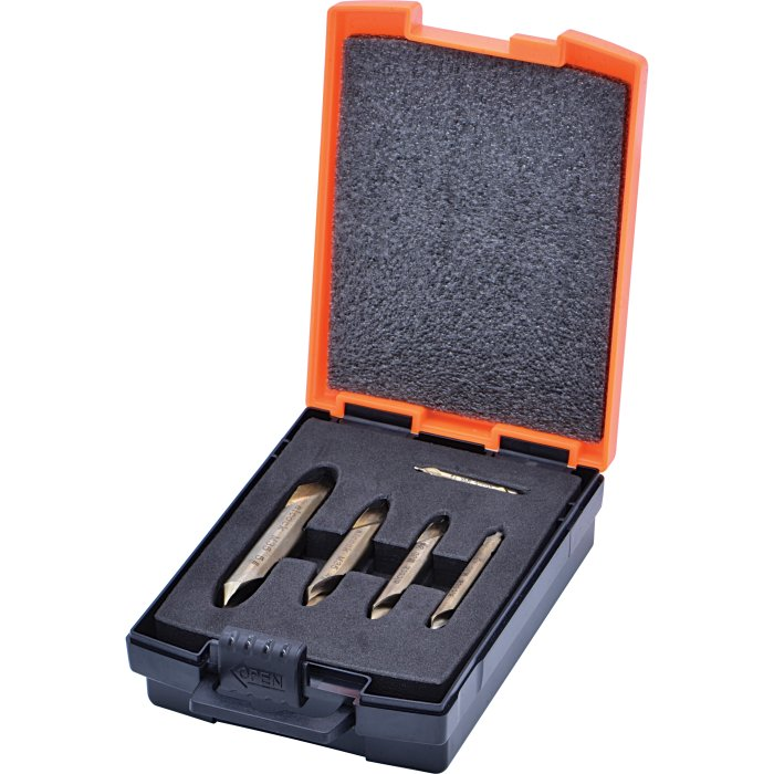 Alcock - HSS Industrial Centre Drill Set – 5Pcs M35 Grade HSS with 5% Cobalt Point Angle - 60°