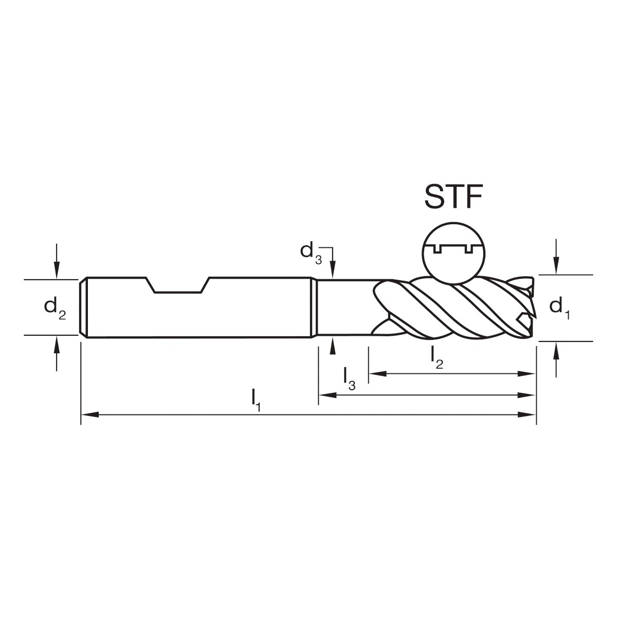 SUTTON E/MILL E546 6mm LNG 4 FL R45-STF DIN6527L-HB VHM Ultra AlCrN - Image 3
