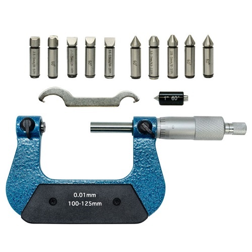 MAXIGEAR MICROMETER SCREW THREAD 100 - 125mm READING 0.01mm 60 DEGREE