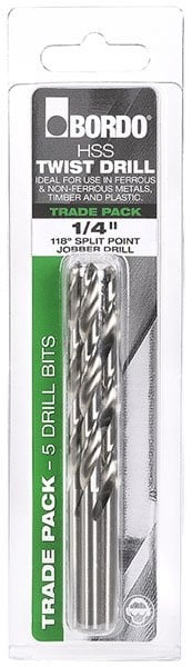 Bordo - 1.00mm Bright HSS Jobber Drills x 10