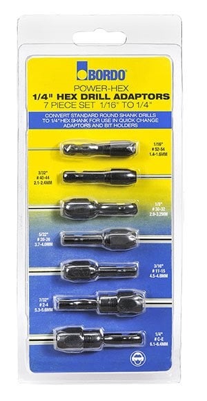 Bordo - Drill Adaptor Imperial Set
