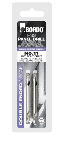 Bordo - No.11 Bright Double Ended Panel Drill - 2Pk Clam