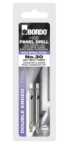 Bordo - No.30 Bright Double Ended Panel Drill - 2Pk Clam