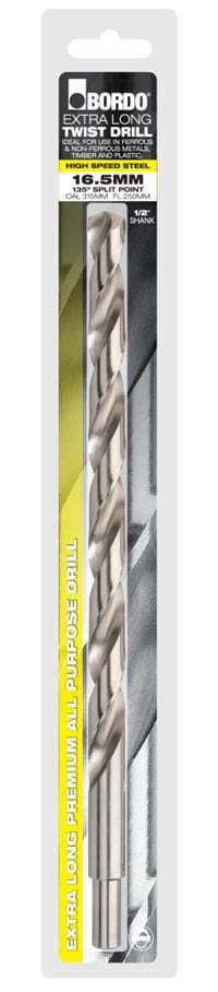 Bordo - 13 x 315mm M2 HSS Bright Finish Extra Long Jobber Drill