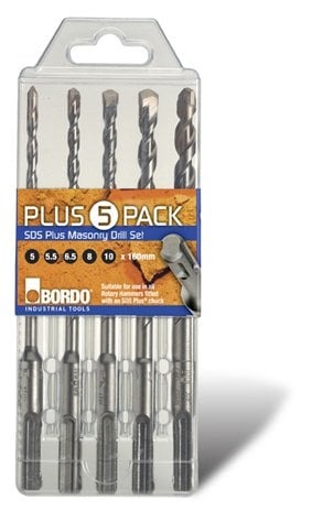 Bordo - 5 - 10mm 5 Pce SDS+ Set