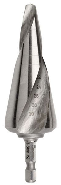 Bordo - 6-30mm IMPACT Hex Shank M2-HSS Cone Drill