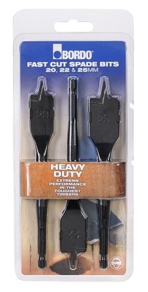 Bordo - 20-25mm 3Pce Spade Bit Set