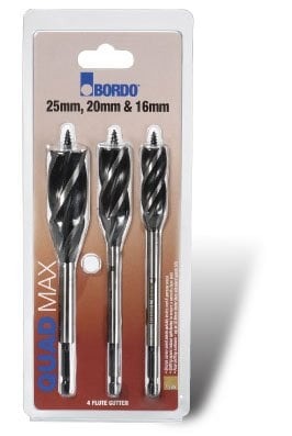 Bordo - 3 Pce 16-25mm Quad Max Cutter Set