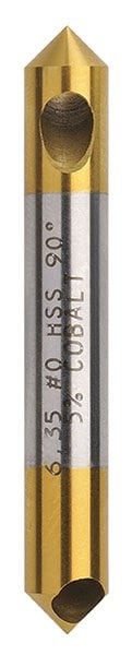 Bordo - 6.35mm 90 Degree HSS Co5 TiN Coated Cross Hole Countersink
