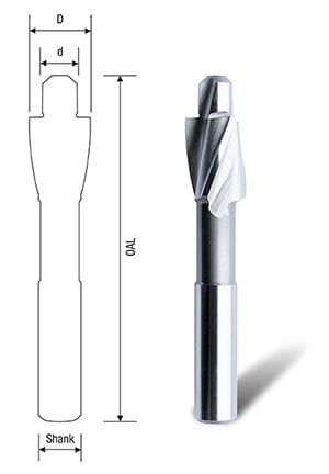 Bordo - 6.5 x 3.7mm 180 Degree Counterbore for M3.5 Screws