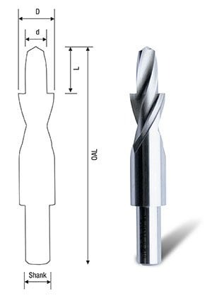 Bordo - 20 x 14mm 180 Degree Counterbore Drill for M12 Screws