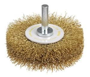 Bordo - 70mm 0.3mm Brass Wire High Speed Crimp Wire Wheel Brush
