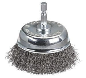 Bordo - 65mm Steel Crimp Wire Cup Brush with hex shank