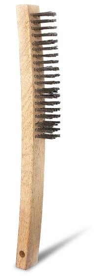 Bordo - 0.35mm 4x19 Rows Stainless Steel Wire Long Wooden Handle Bru