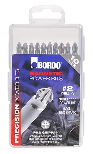 Bordo - #2 Grippa® 100mm Power Bit 10 Pack