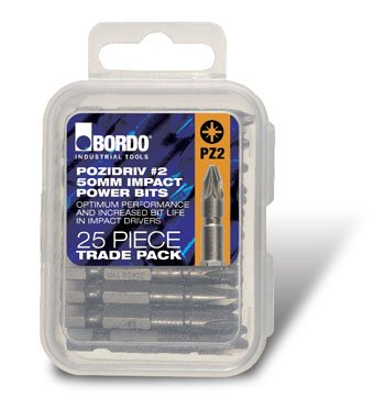 Bordo - #2 Pozidriv® Trade Pack 50mm IMPACT Power Bit