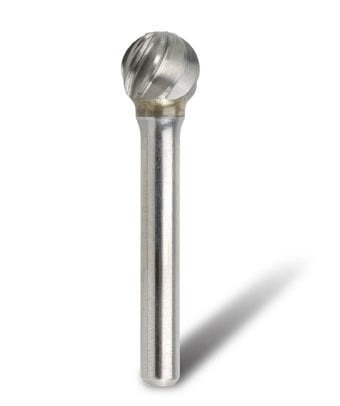 Bordo - 3/8" SD-3 Ball 1/4" Shank Burr Non Ferrous