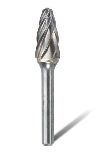 Bordo - 5/8" SF-6 Tree Radius Nose 1/4" Shank Burr Non Ferrous