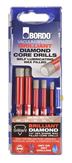 Bordo - Briliant Diamond 5 piece set Hex Shank