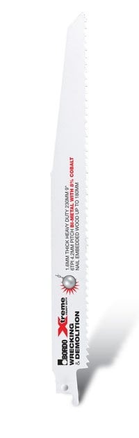 Bordo - 230mm (9") 6TPI Xtreme Reciprocating Saw Blade - 2Pk Clam
