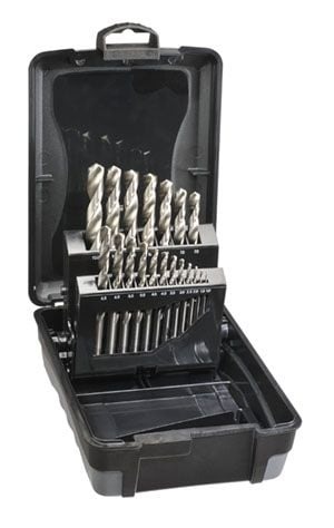 Saber - Saber 19 Piece Bright HSS Jobber Drill Set in ABS Plastic Ca