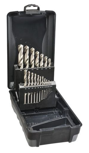 Saber - Saber 19 Piece Bright HSS Jobber Drill Set in ABS Plastic Ca