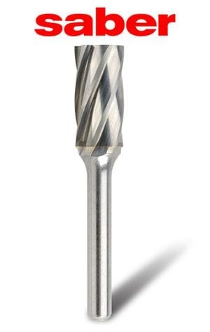 Saber - 3/8" SA-3NF Cylindrical Burr - Non Ferrous - Saber