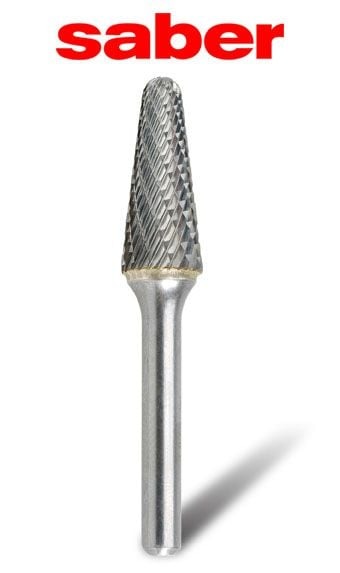 Saber - 1/4" SL-1 Included Angle Burr - Saber