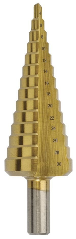 Saber - Saber 4 - 30mm HSS Straight Flute TiN Coated Step Drill