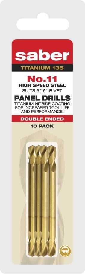 Saber - Saber 20 Gauge Hang Sell TiN Coated HSS Double Ended Panel D