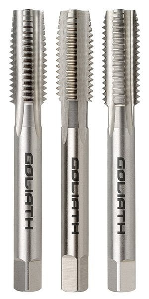 Goliath Threading Tools 1/2" x 12 BSW Left Hand HSS Tap Set - Goliath