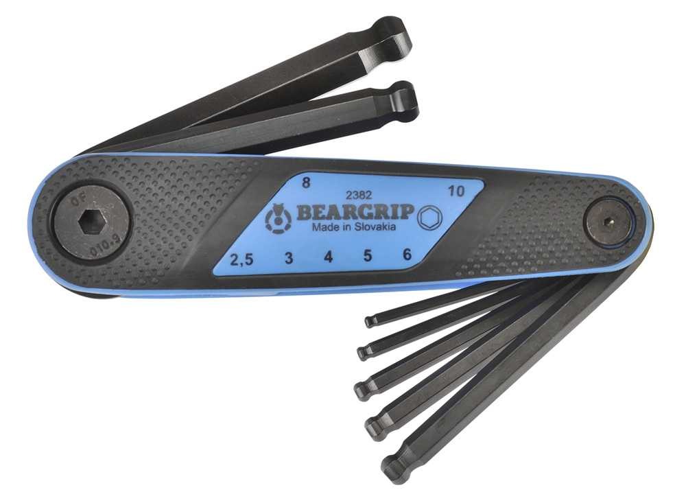 Beargrip Hex Key Pocket Set Ball End 7 piece Metric