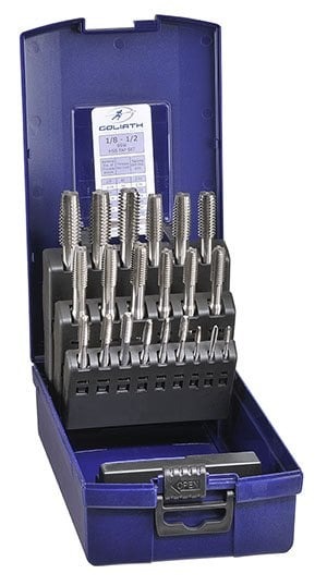 Goliath Threading Tools 1/8" - 1/2" BSW HSS Tap Set - Goliath